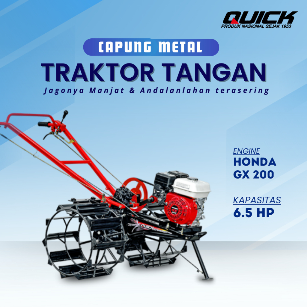 Jual Traktor Tangan Sawah Quick Capung Metal Honda Engine Komplit