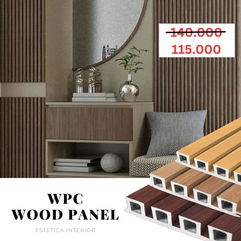 Jual Wallpanel Wpc Wood Panel Kisi Kisi Kayu Panjang Meter Harga Per