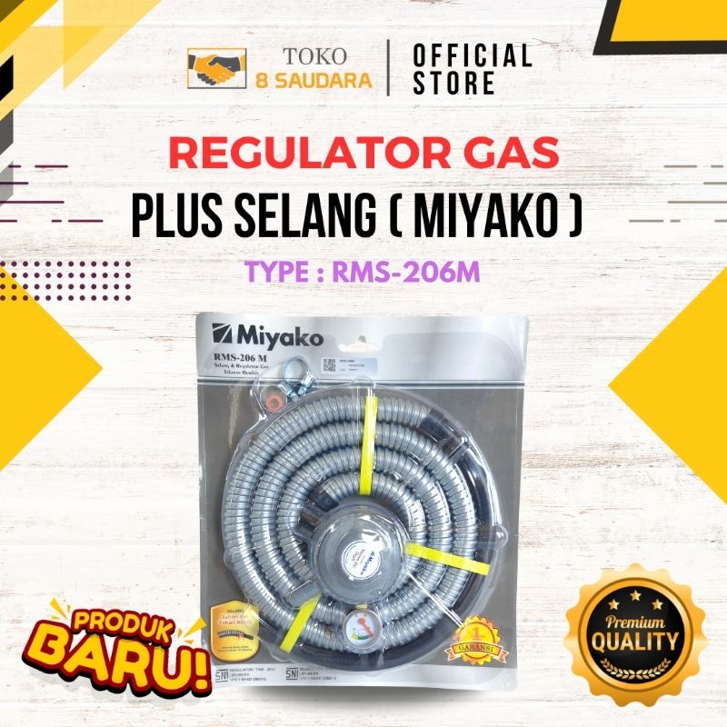 Jual Regulator Gas Plus Selang Miyako Rms M Regulator Selang Miyako