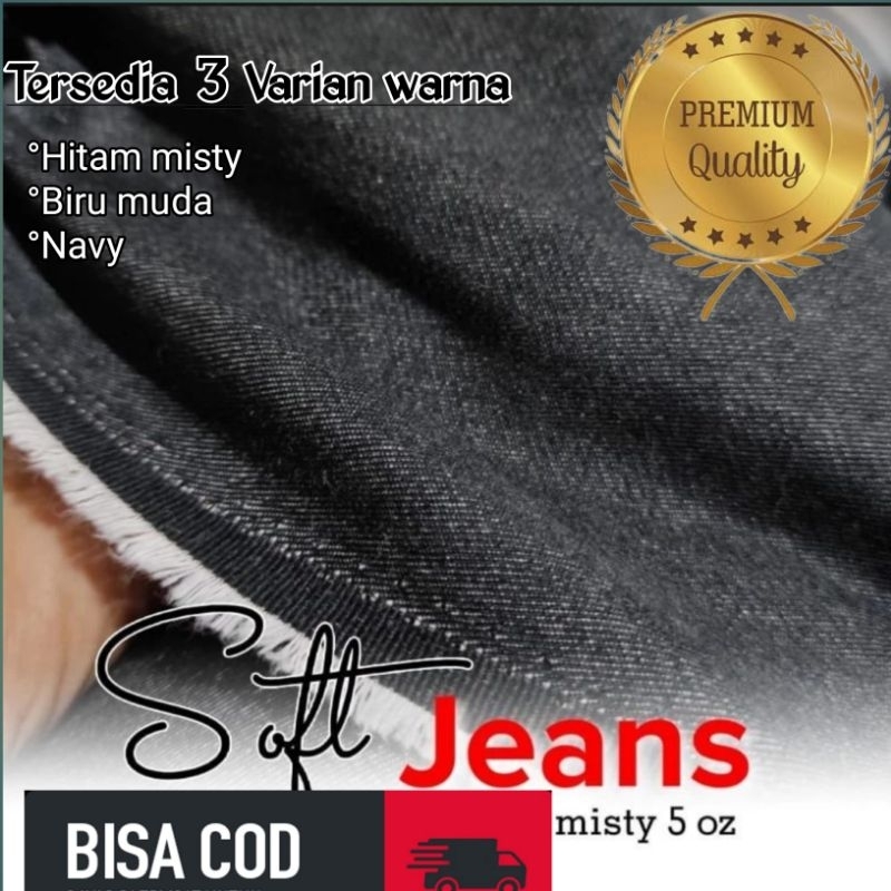 Jual Kain Soft Denim Jen Jean Jeans West Wash 5oz 1 25m Bahan Celana