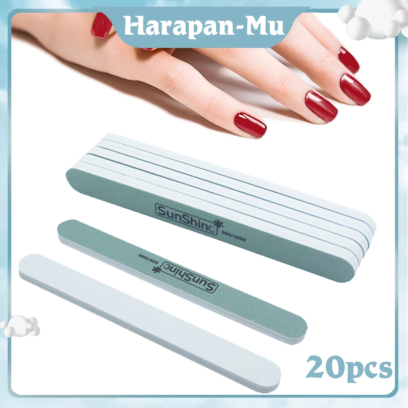 Jual 20 Pcs Alat Kikir Kuku File Nail Kikiran Kuku Nano Nail File 600