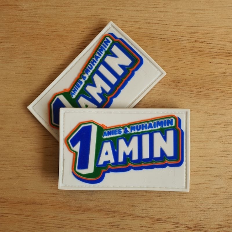 Jual Patch Rubber Logo Amin Anies Dan Muhaimin Tempelan Emblem