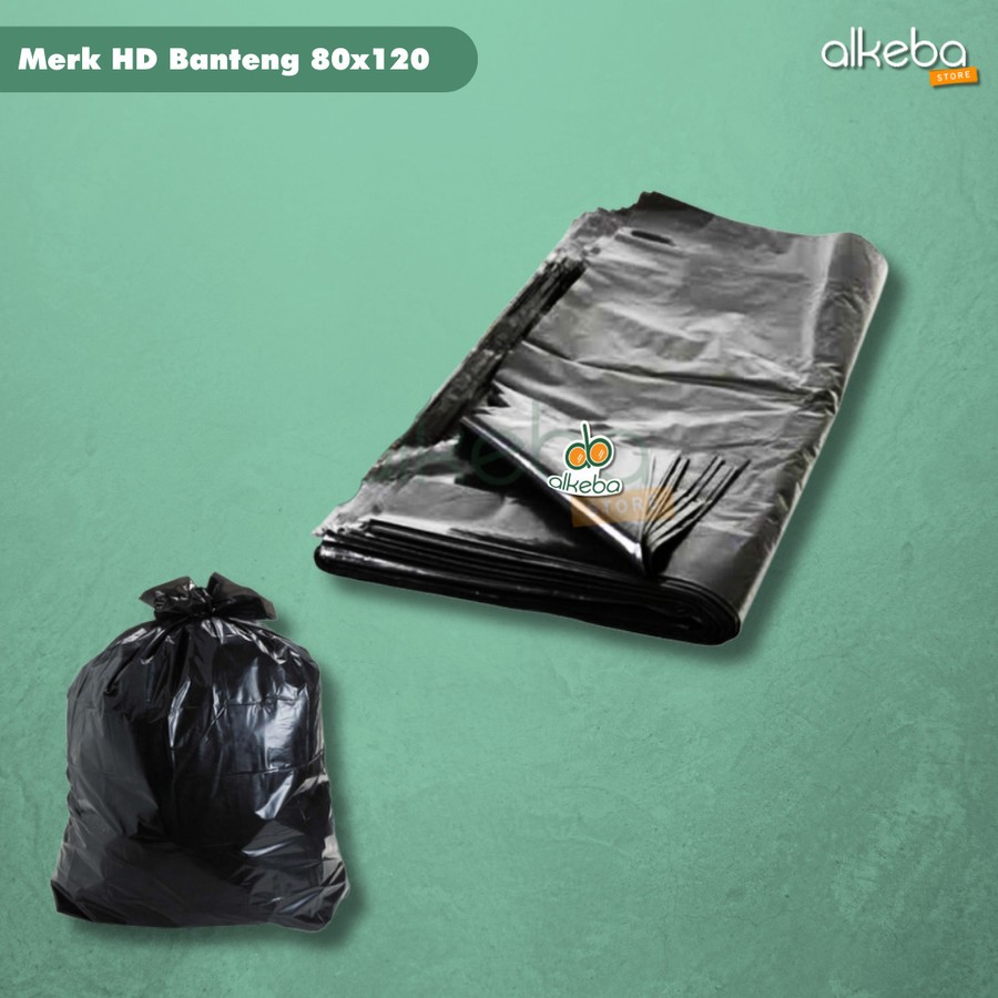 Jual Kantong Plastik Sampah Hitam Banteng HD 80 X 120 Cm Trashbag Jumbo