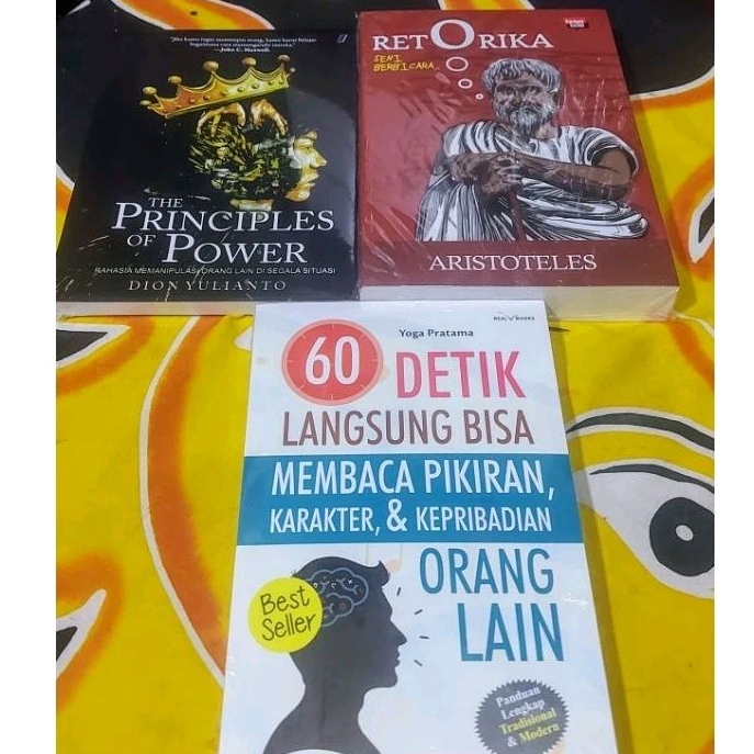 Jual Paket 3 Buku Retorika The Principles Of Power 60 Detik Lansung