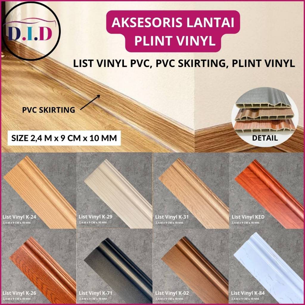 Jual Plint Vinyl Pvc M X Cm X Mm Plank Pvc List Vinyl