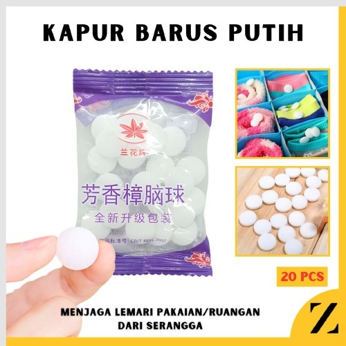 Jual Kamper Kapur Barus Putih Isi 20pcs Pengusir Serangga Tikus Kecoa