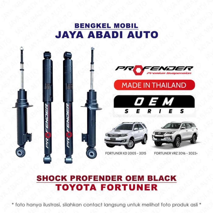 Jual Shock Breaker Profender Oem Black Hitam Toyota Fortuner Vrz