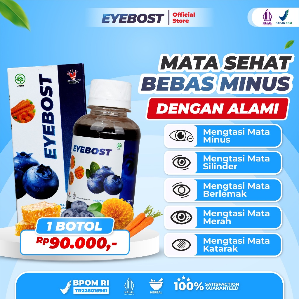 Jual Eyebost Original Madu Herbal Vitamin Mata Mengobati Mata Minus