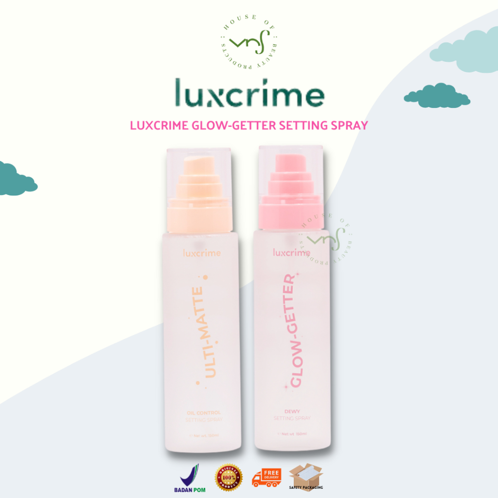 Jual LUXCRIME Ulti Matte Oil Control Setting Spray Glow Getter Dewy