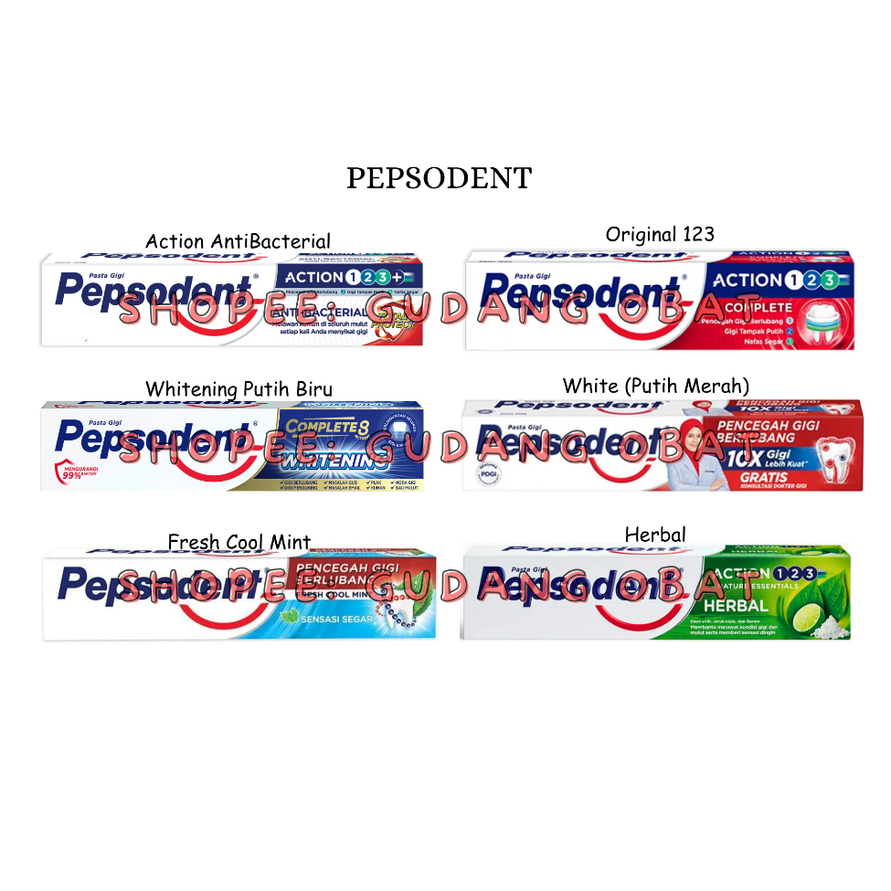 Jual Pepsodent Gr Action Anti Bacterial Fresh Cool Mint White