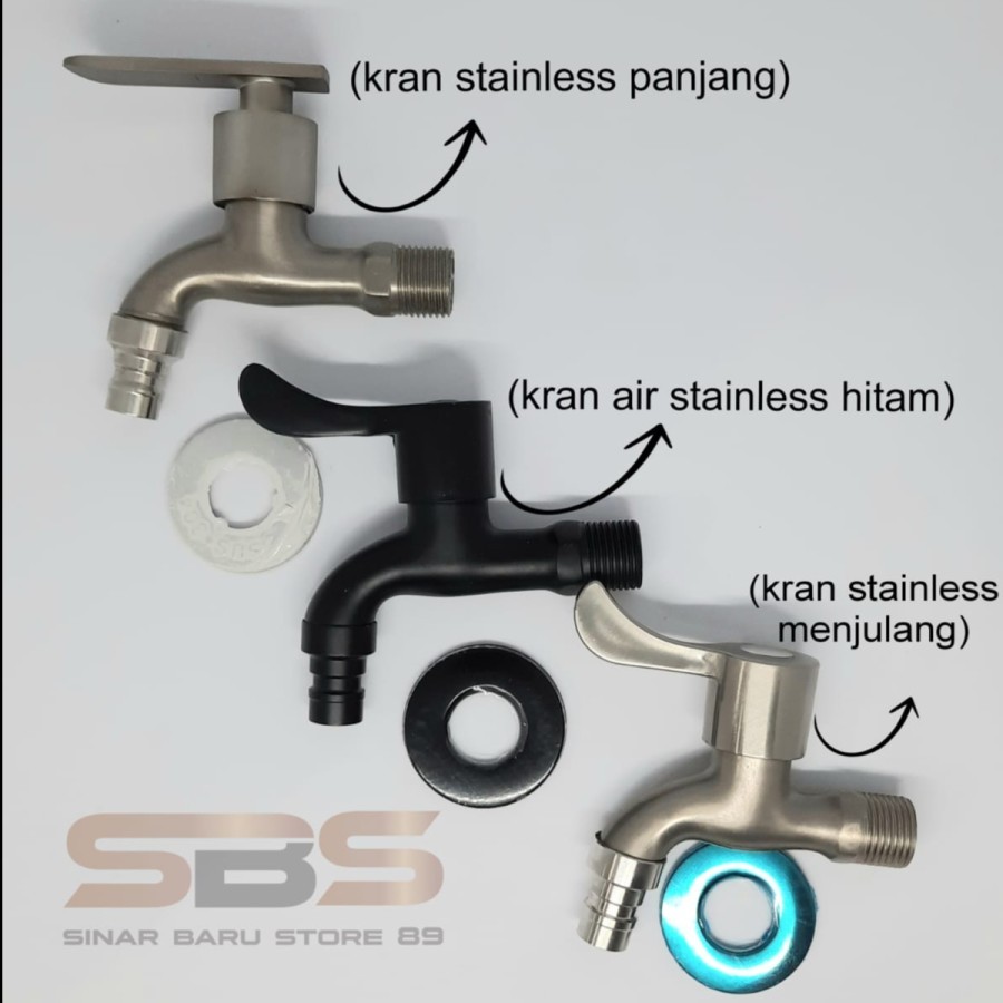 Jual Kran Air Taman Kran Tembok Hitam Stainless Original Shopee Indonesia