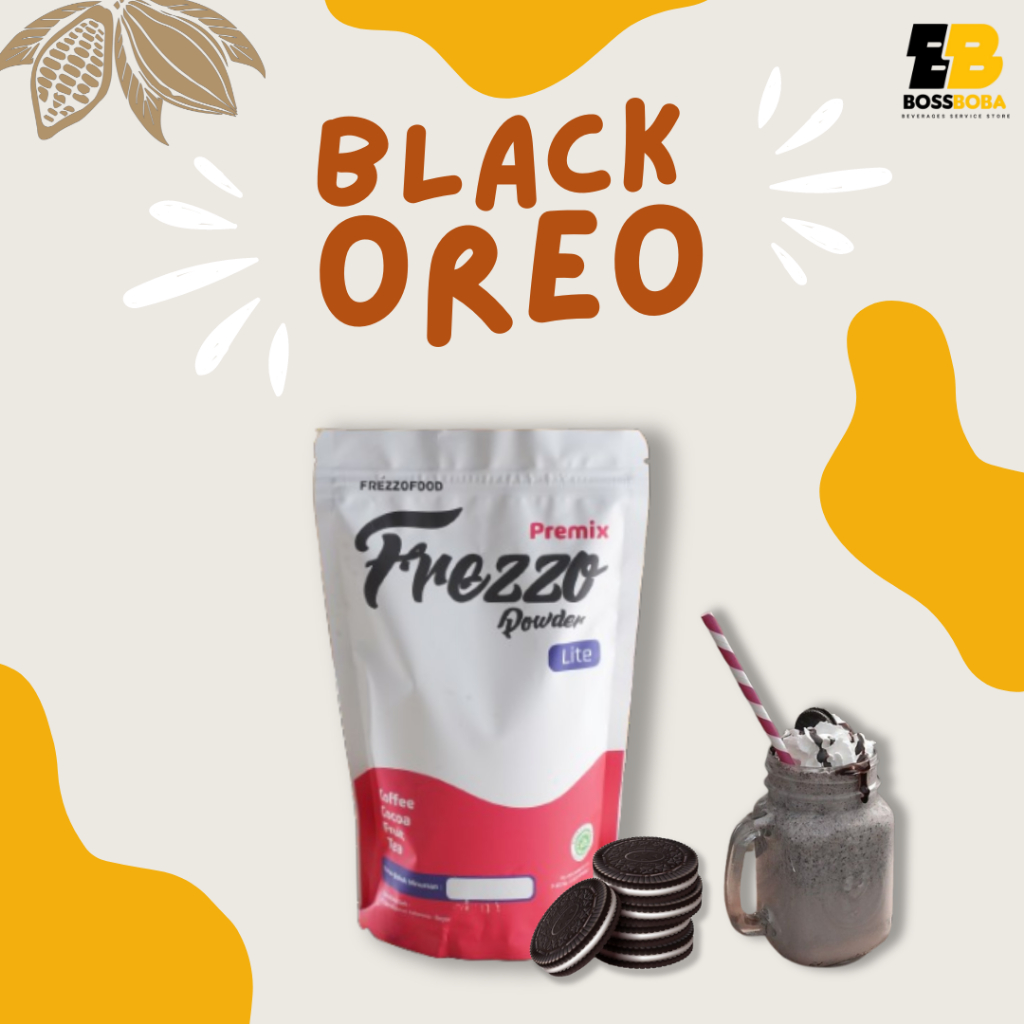 Jual Bubuk Minuman Rasa Black Ooreo Premix Frezzo Powder Lite 500Gr