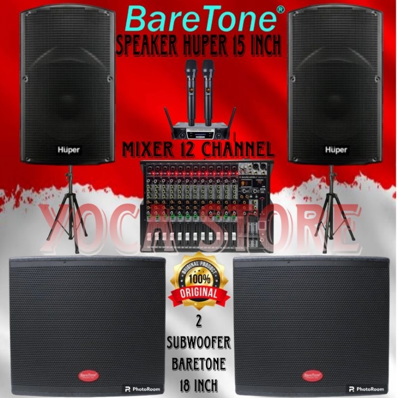 Jual Paket Karaoke Live Musik Akustik Huper Inch Subwoofer In