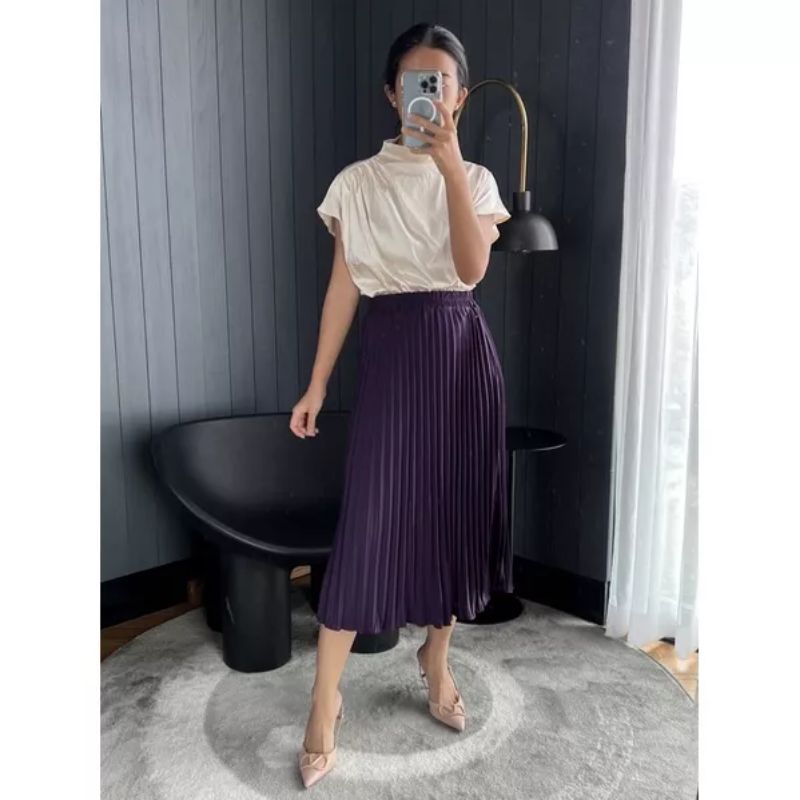 Jual Rok Plisket Midi Plisket Premium Rok Rok Plisket