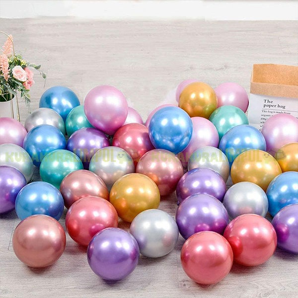 Jual Balon Latex Chrome 5 Inci Balon Warna Chrome 5 Inch Eceran