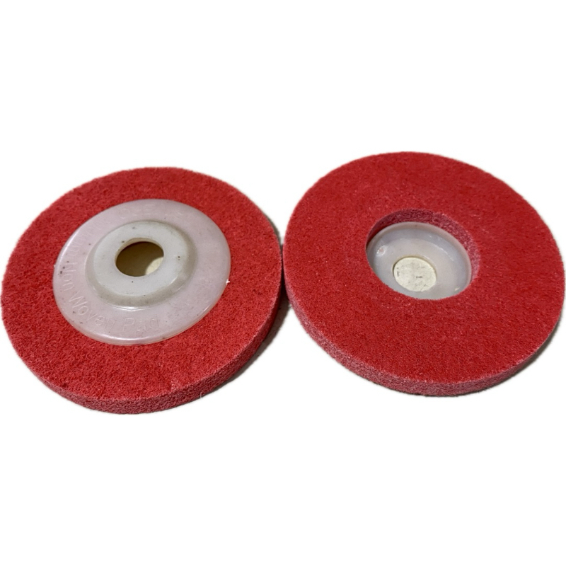 Jual Non Woven Disch Mata Gerinda Poles Polishing Wheel Disk Merah Besi