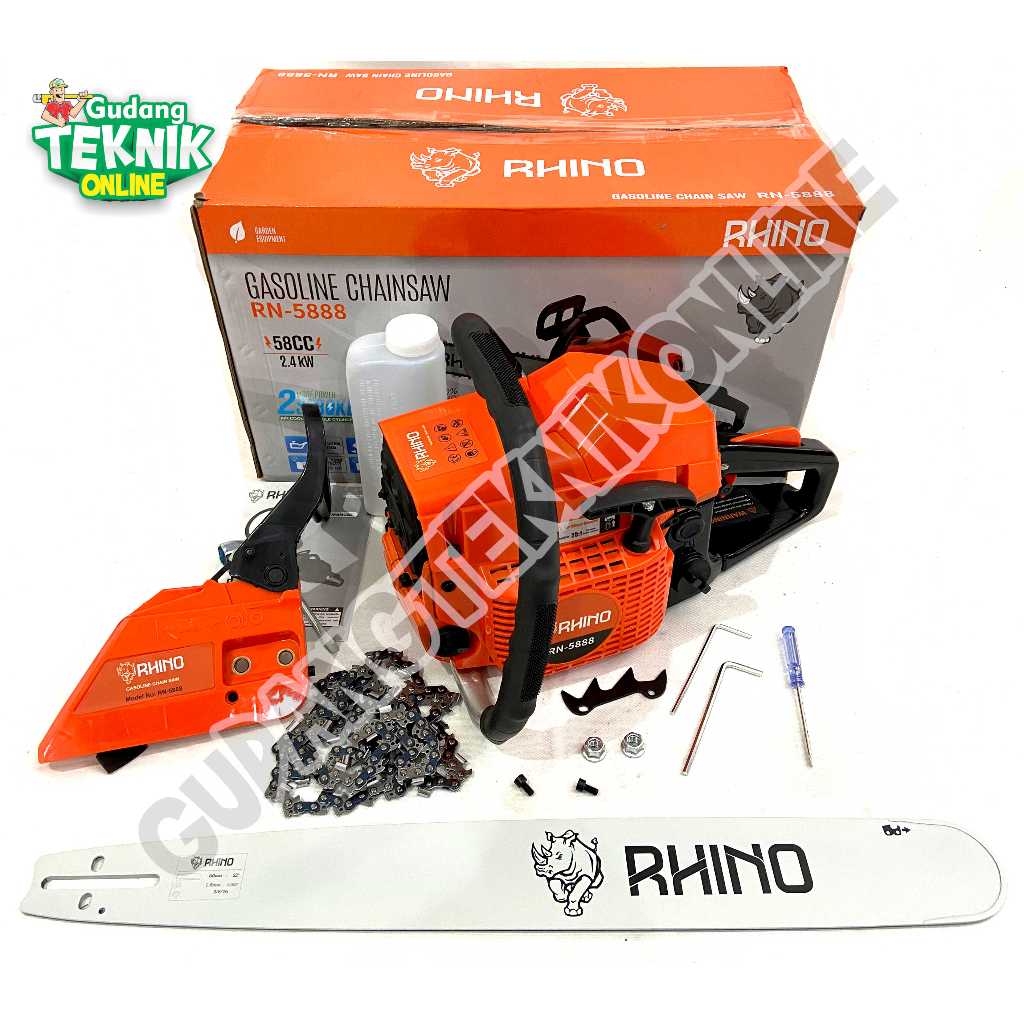 Jual Mesin Gergaji Kayu Chain Saw Rhino Inch Tak Mesin