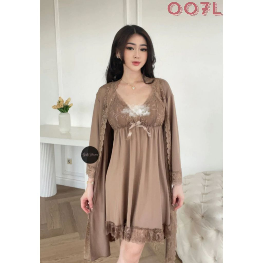 Jual Baju Tidur Wanita Kimono Tricot In Lingerie Sexy L Shopee