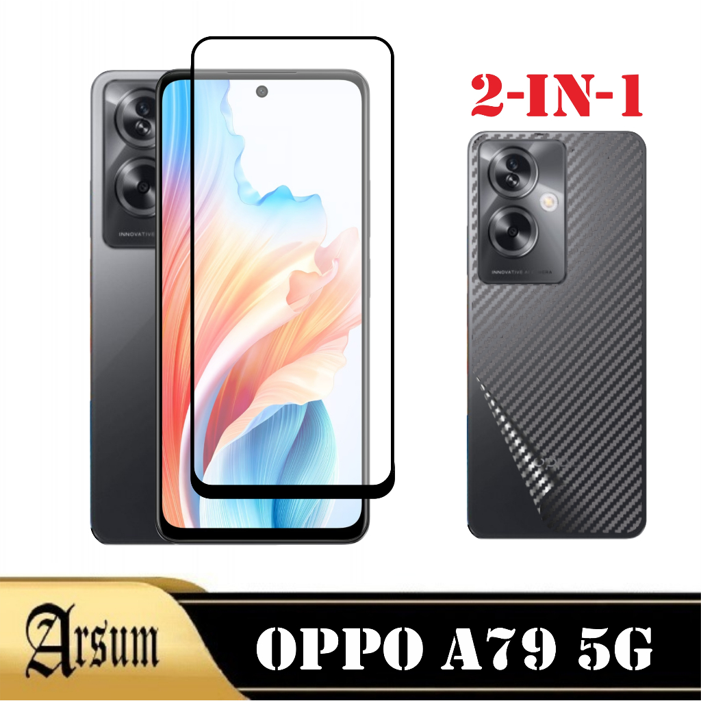 Jual Promo Paket 2in1 Garskin Skin Carbon OPPO A79 5G Free Tempered