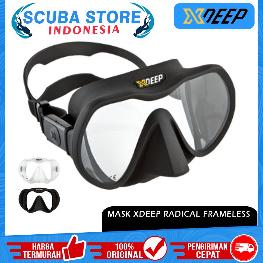 Jual Mask Diving Xdeep Radical Frameless Single Lens Masker Selam