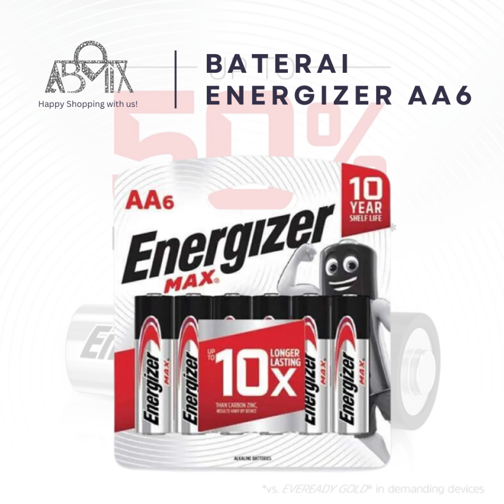 Jual Baterai Alkaline AAA Batre Baterai Cas Energizer Isi 6 Pcs