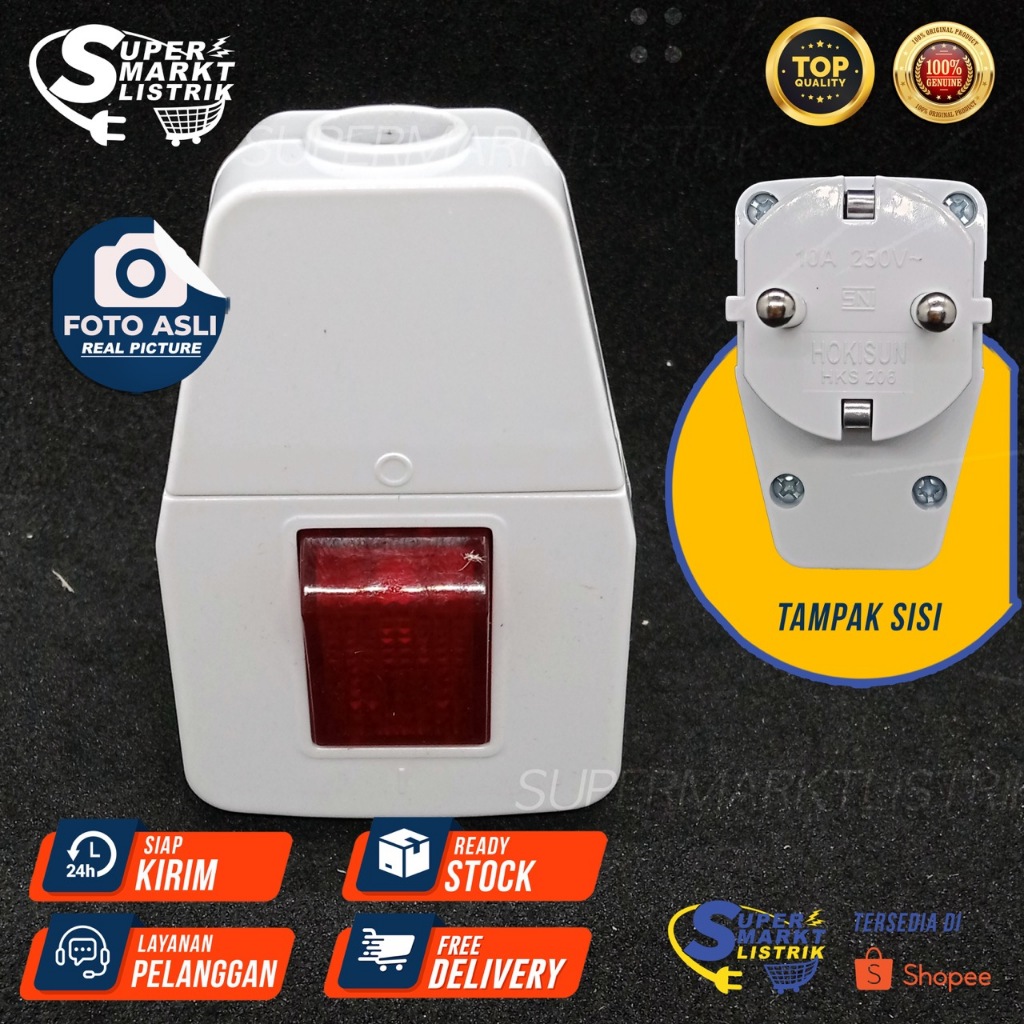 Jual Steker Arde Saklar Switch On Off Lampu Colokan Listrik Putih