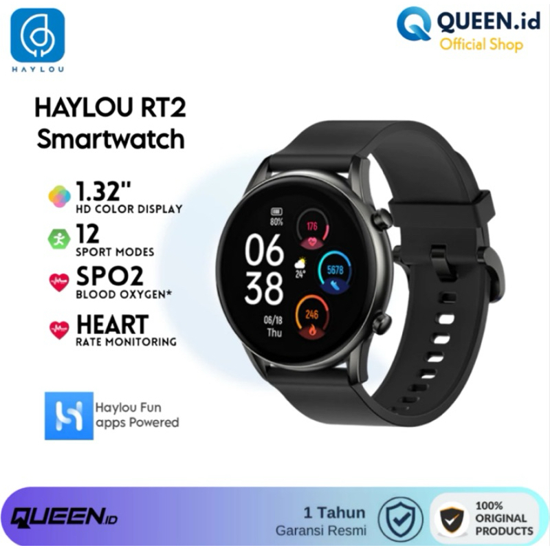 Jual Smartwatch Haylou RT2 LS10 IP68 SP02 HD Display International