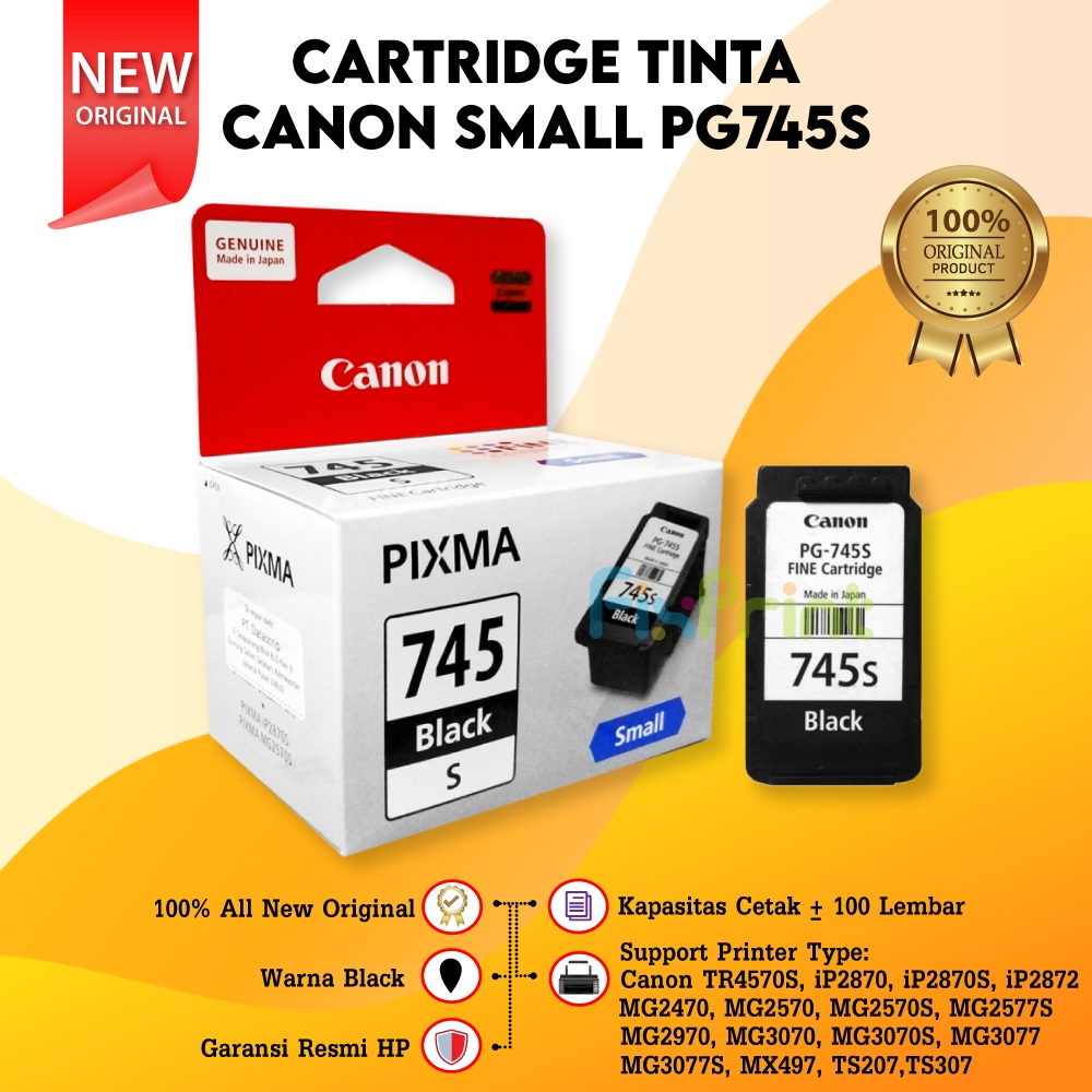 Jual Cartridge Original Canon PG 745s PG745s 745s Black Tinta Printer