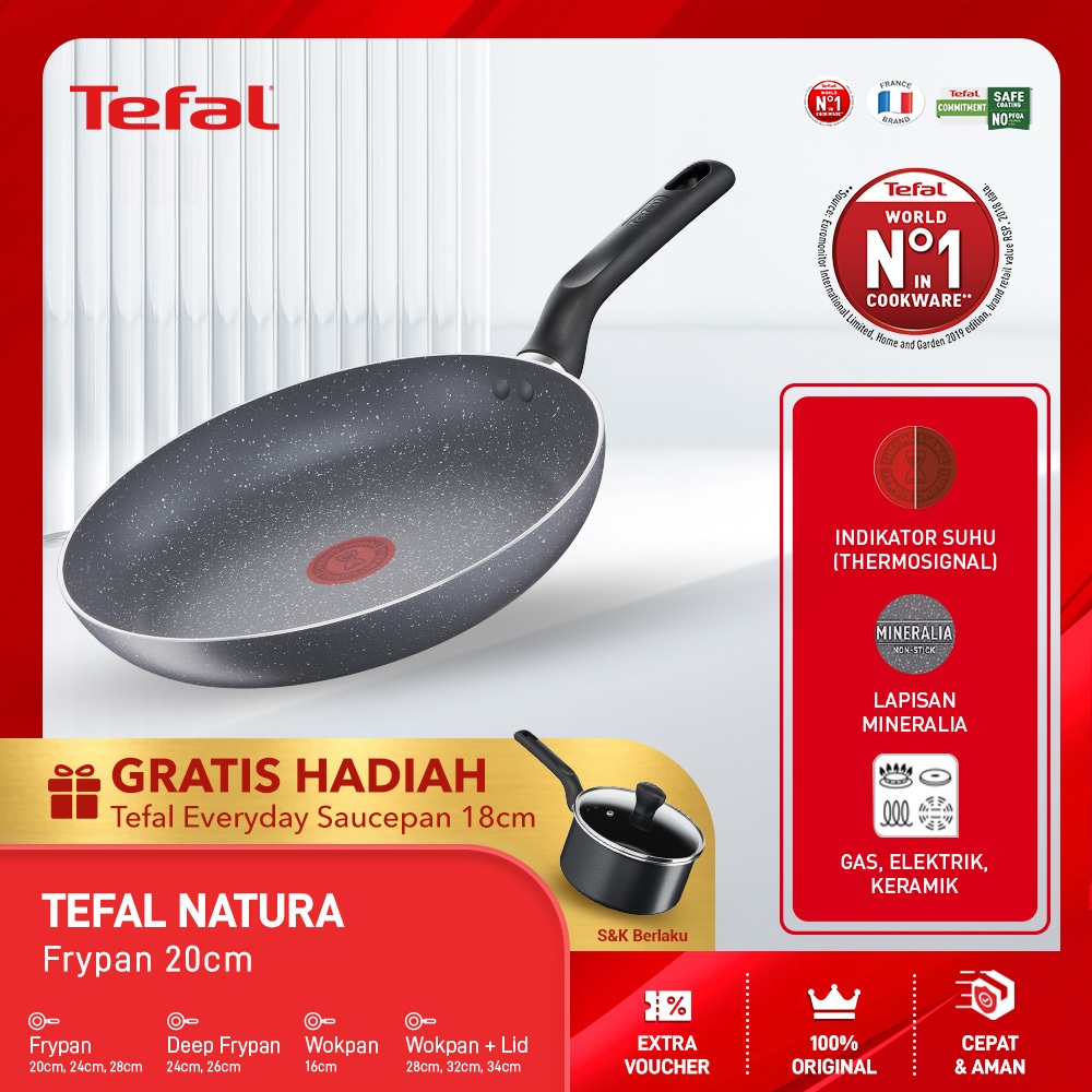 Jual Tefal Natura Frypan 20cm Panci Wajan Anti Lengket Wajan