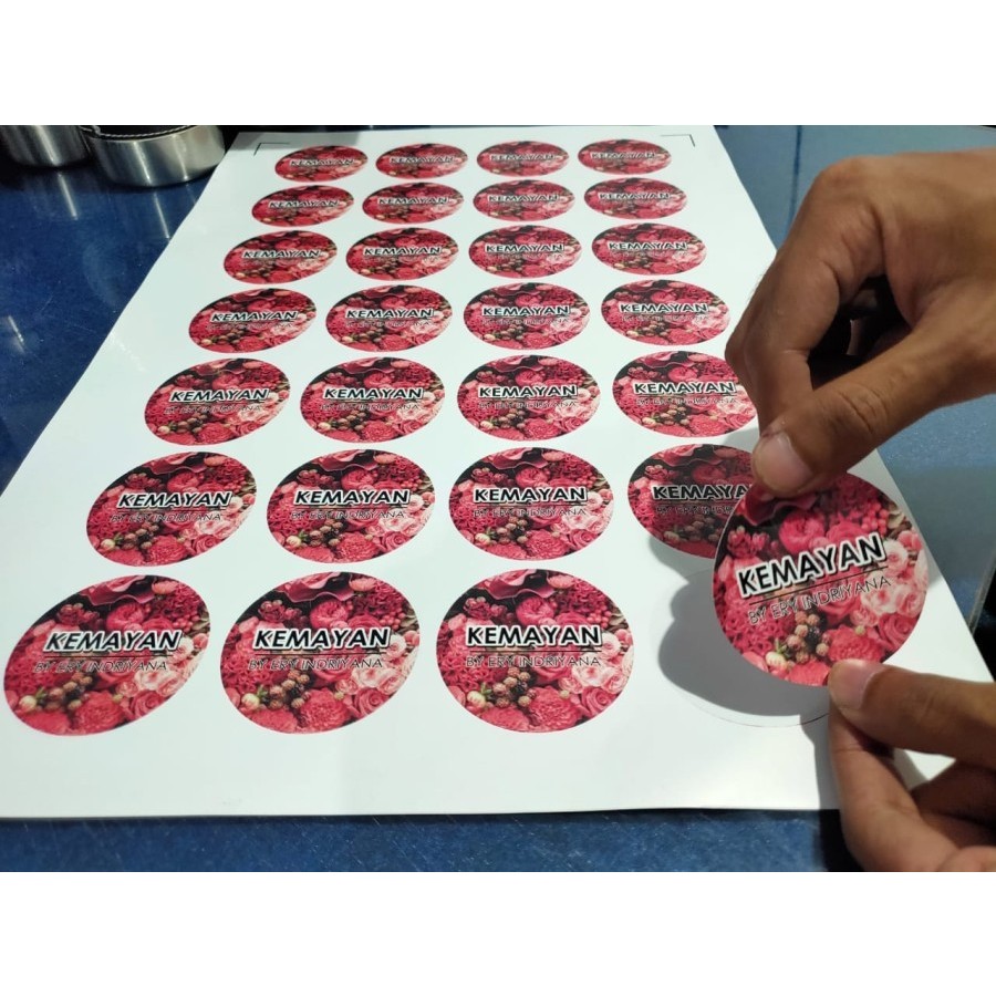 Jual Custom Stiker Label Minuman Stiker Label Makanan Bulat Sticker