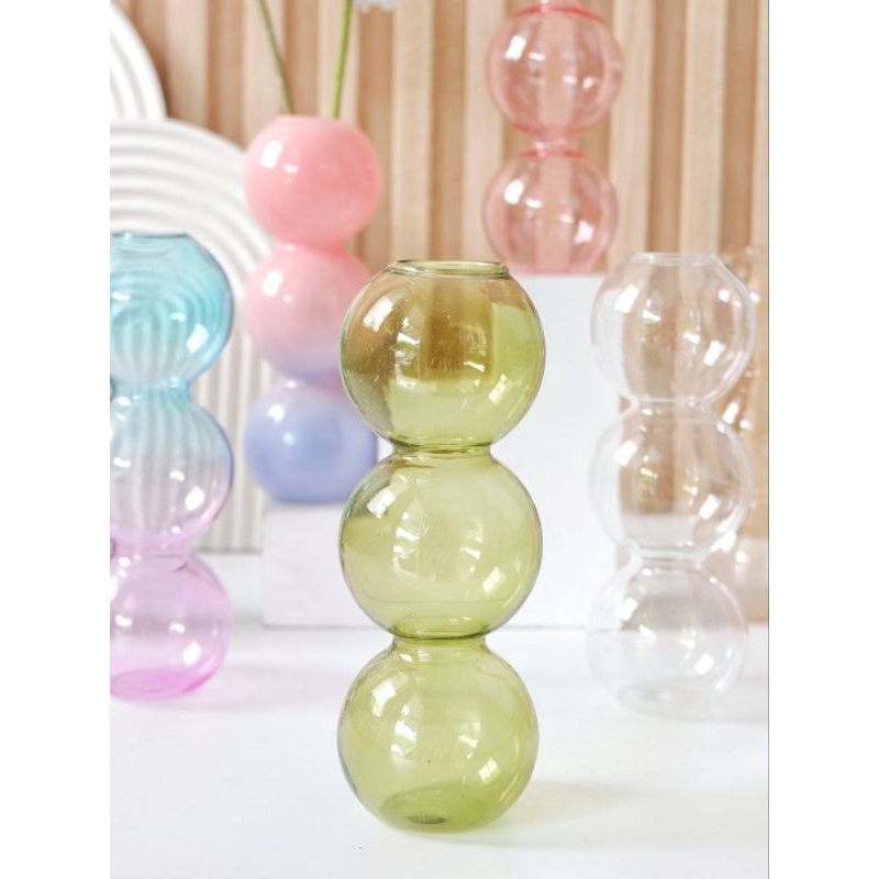 Jual Vas Kaca Bubble Aesthetic Vase Kaca Nordic Dekorasi Vas Kaca