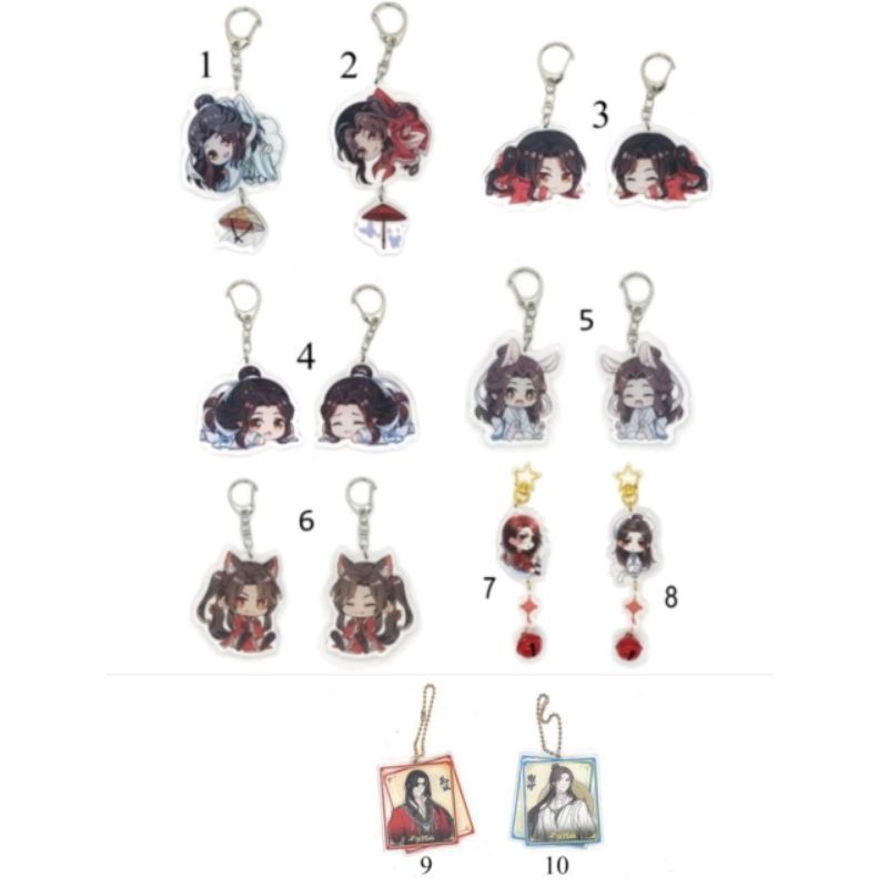 Jual Gantungan Kunci Akrilik Acrylic Keychain 2 Sisi TGCF Xie Lian Hua