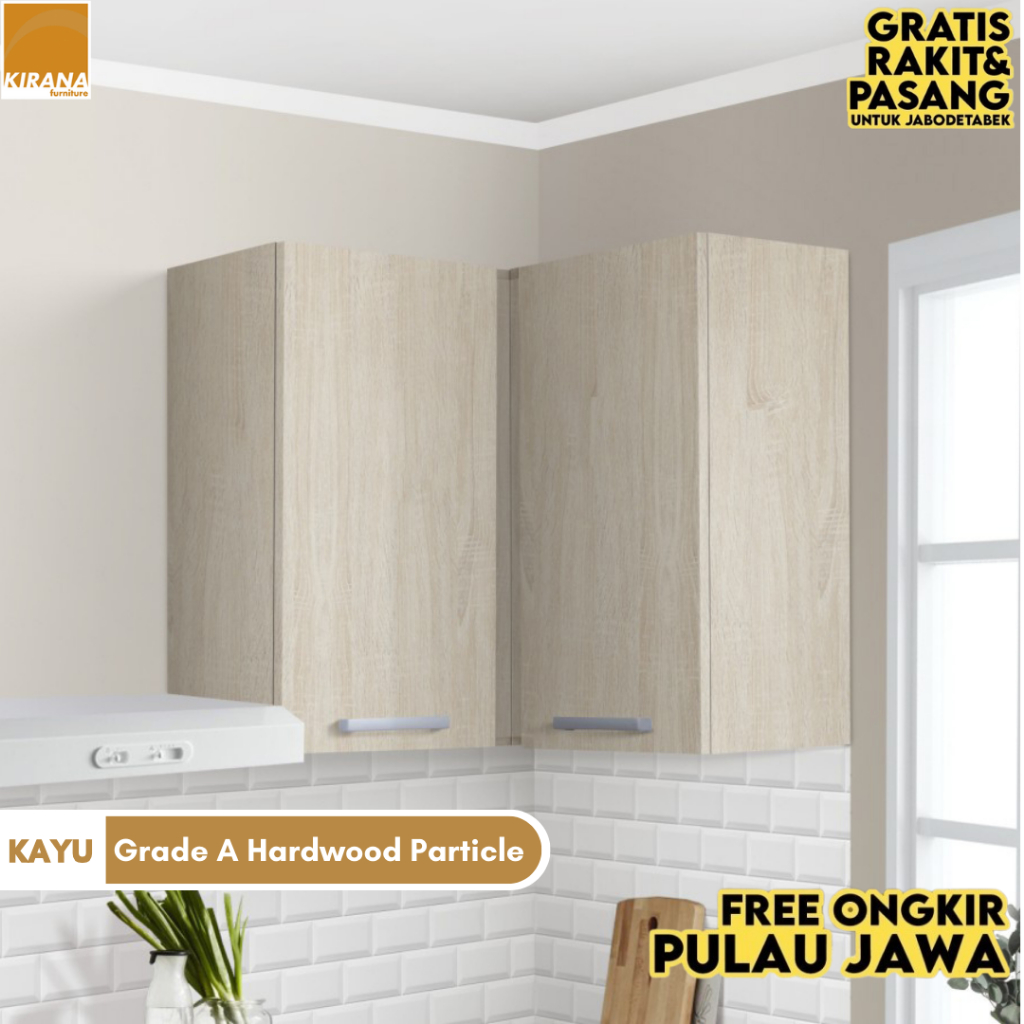 Jual Kirana Kitchen Set Kayu Denver Lemari Dapur Kabinet Rak Dapur Atas