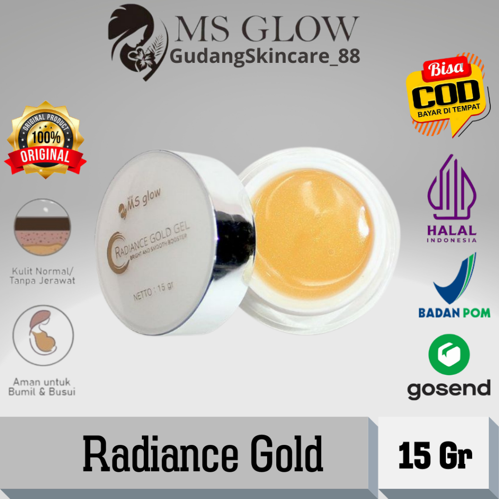 Jual MS Glow Radiance Gold Gel Whitening Booster Exstra Glowing