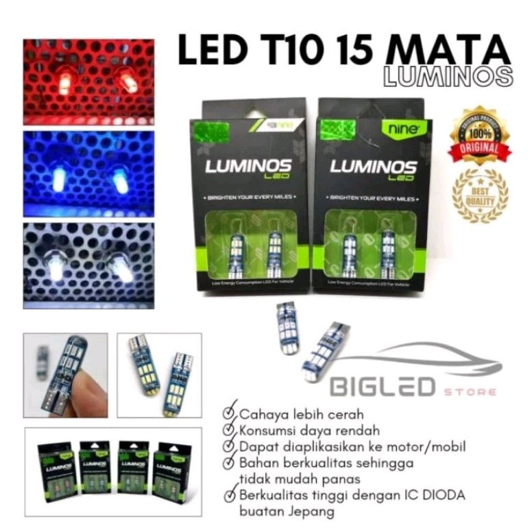 Jual Lampu LED T10 Senja Sein 15 Titik Luminos Nine Jelly Shopee