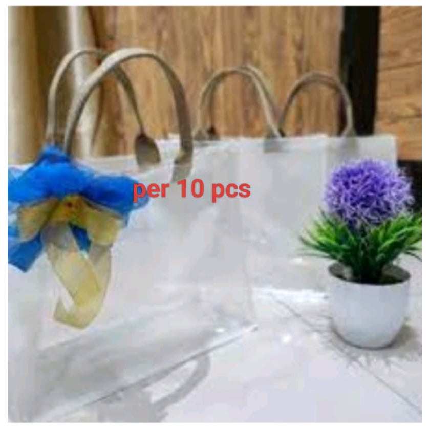 Jual Tas Hampers Murah Mika PVC Doff Per 10pcs Tebal Besar Dan Sedang