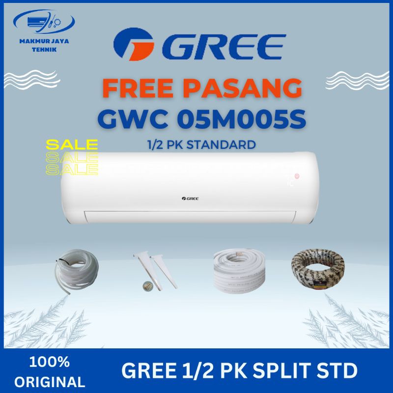 Jual AC GREE 1 2 PK STANDARD GWC 05MOO5S AC GREE 0 5 PK SPLIT STANDAR