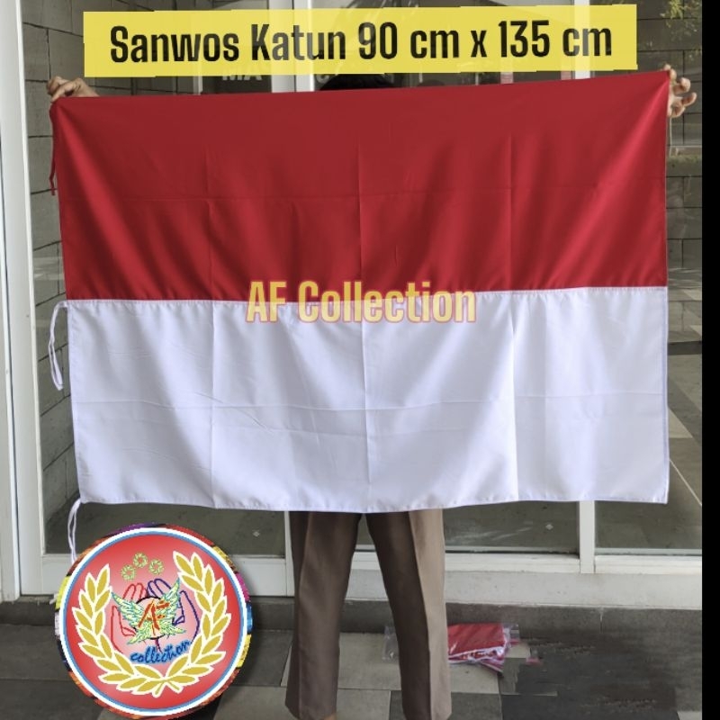 Jual Bendera Merah Putih Bahan Sanwos Katun Cm X Cm Shopee