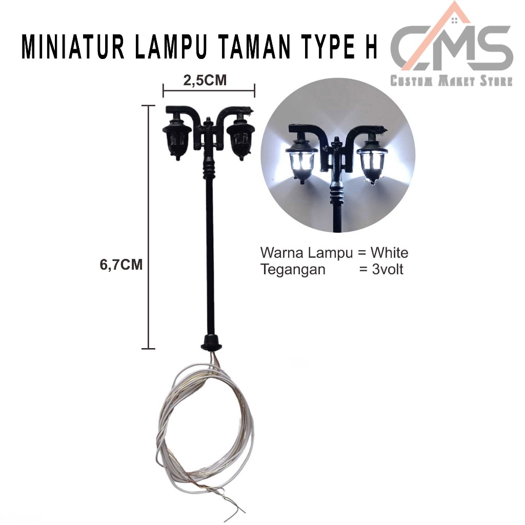 Jual Miniatur Lampu Taman Nyala Maket Lampu Taman Nyala Shopee