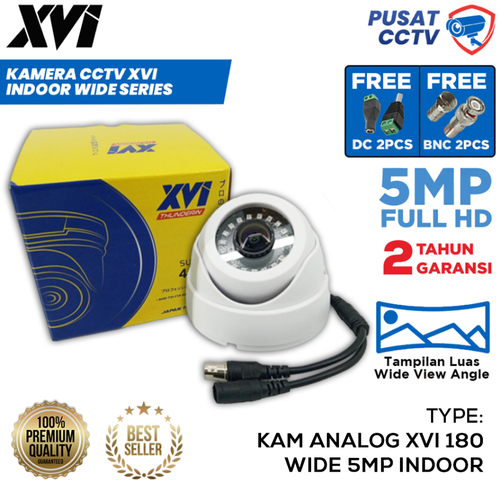 Jual Camera CCTV Analog XVI Wide CCTV Camera Indoor 5MP 1080 Full HD