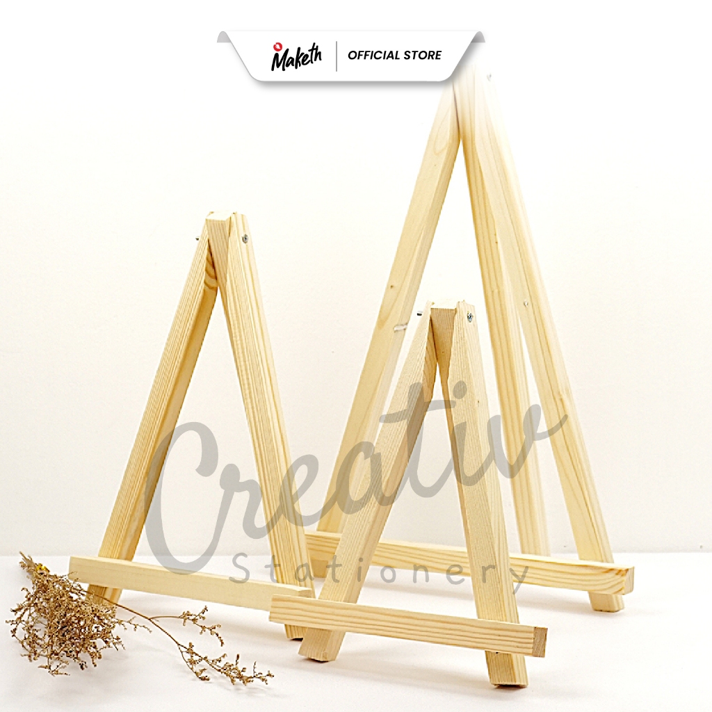 Jual Easel Stand Canvas Lukis Sandaran Kayu Display Pigura Cm