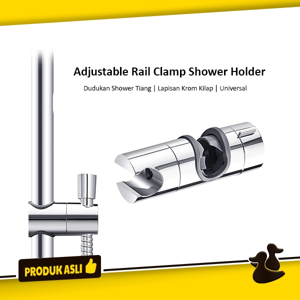 Jual Rail Clamp Shower Holder Bracket Dudukan Kepala Shower Tiang Kamar