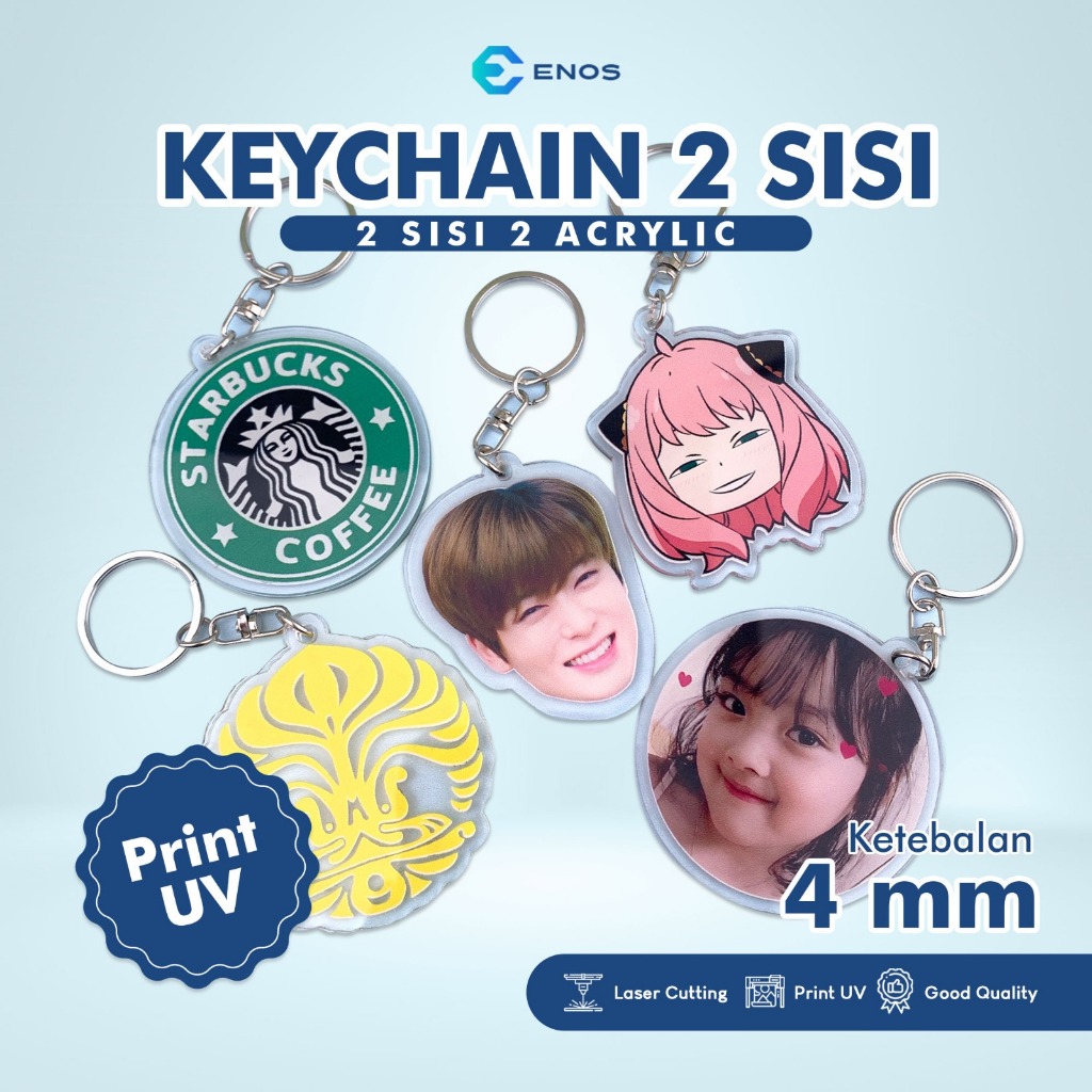 Jual Gantungan Kunci Custom Akrilik Sisi Keychain Acrylic Print