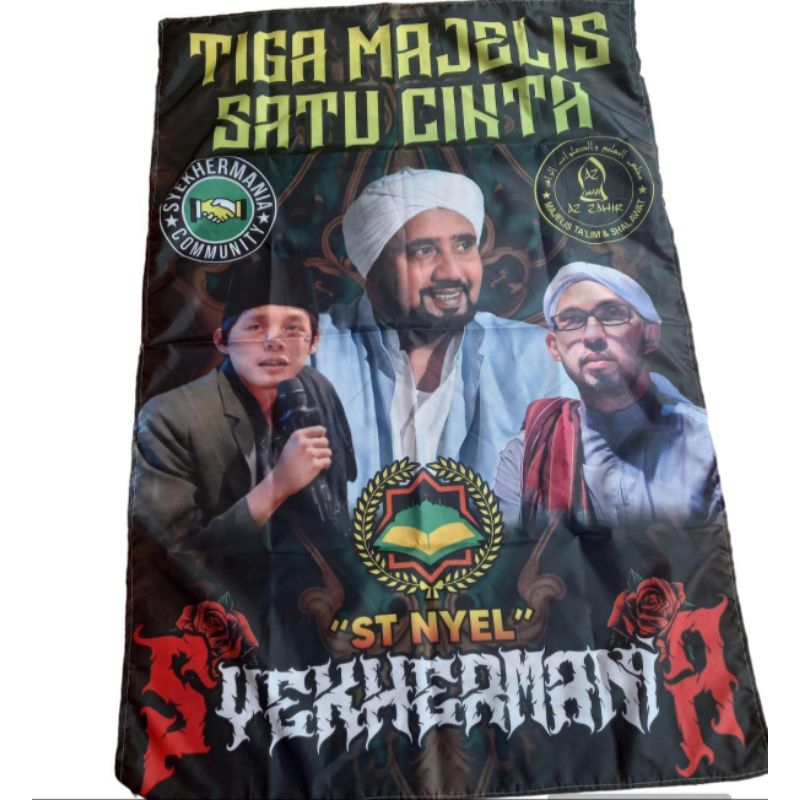 Jual Ukuran Besar Bendera Majlis Sholawat Pecinta Syachermania Azzahir