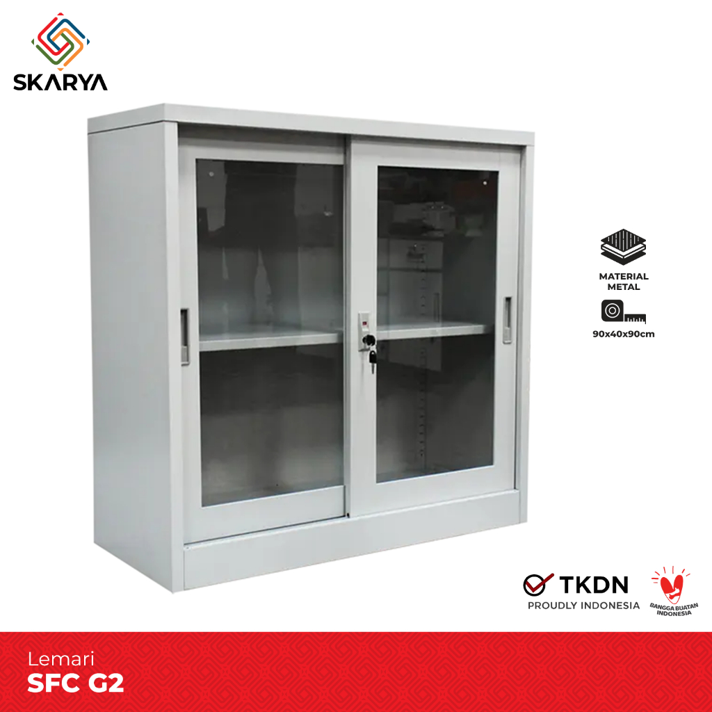 Jual Lemari Arsip Lemari Besi Filling Cabinet Pintu Kaca Sfc G Baru