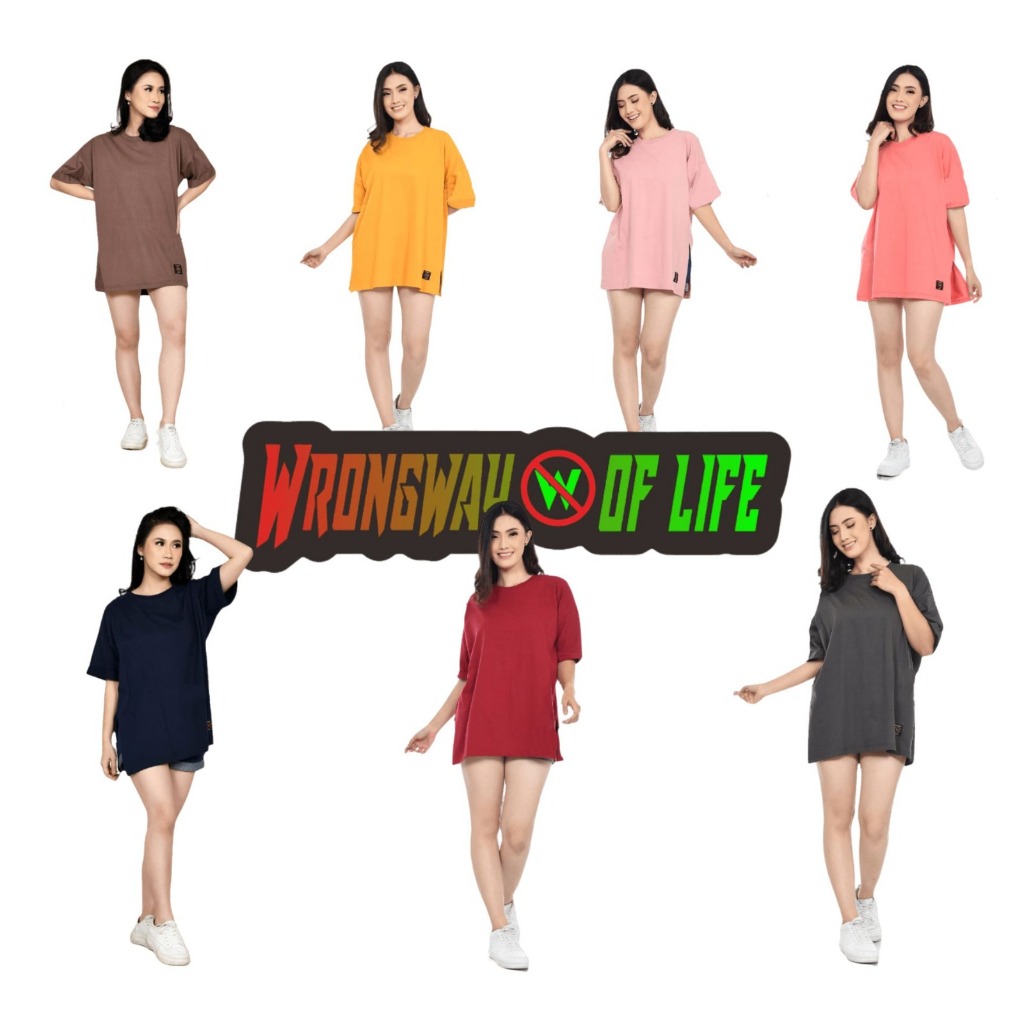 Jual Wrong Way Of Life T Shirt With Slit Premium Cotton S Kaos