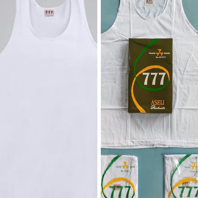 Jual Produk Trending Kaos Dalam Pria Dewasa Singlet 777 ASLI Tanpa