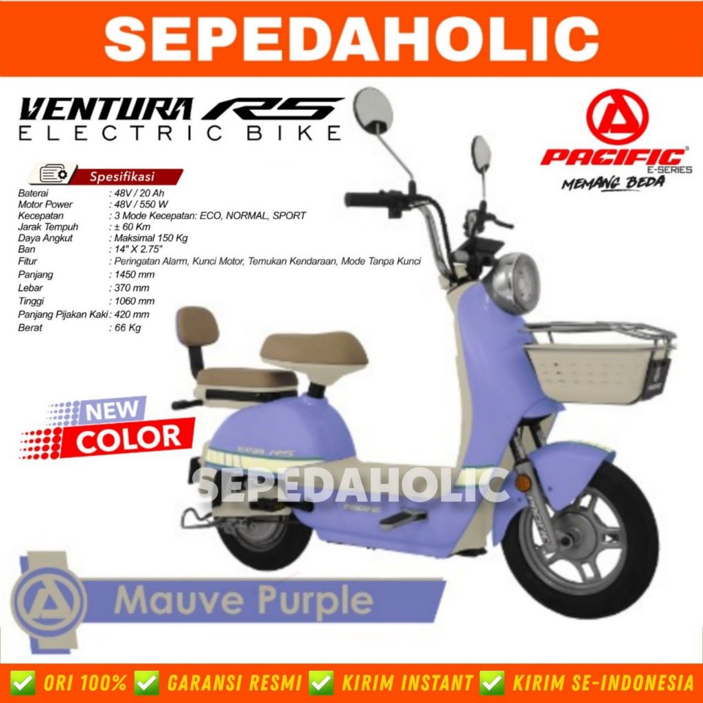 Jual Sepeda Listrik Pacific Ventura R Rs Watt Ah Electric Bike