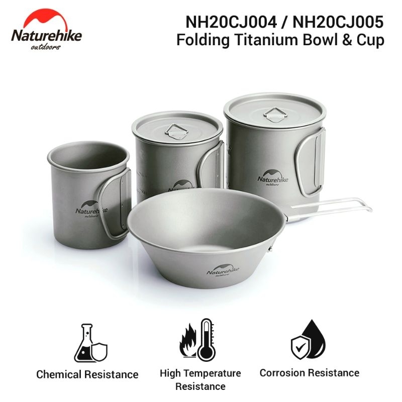 Jual GELAS MUG MANGKOK CANGKIR TITANIUM NATUREHIKE NH20CJ004 NH20CJ005