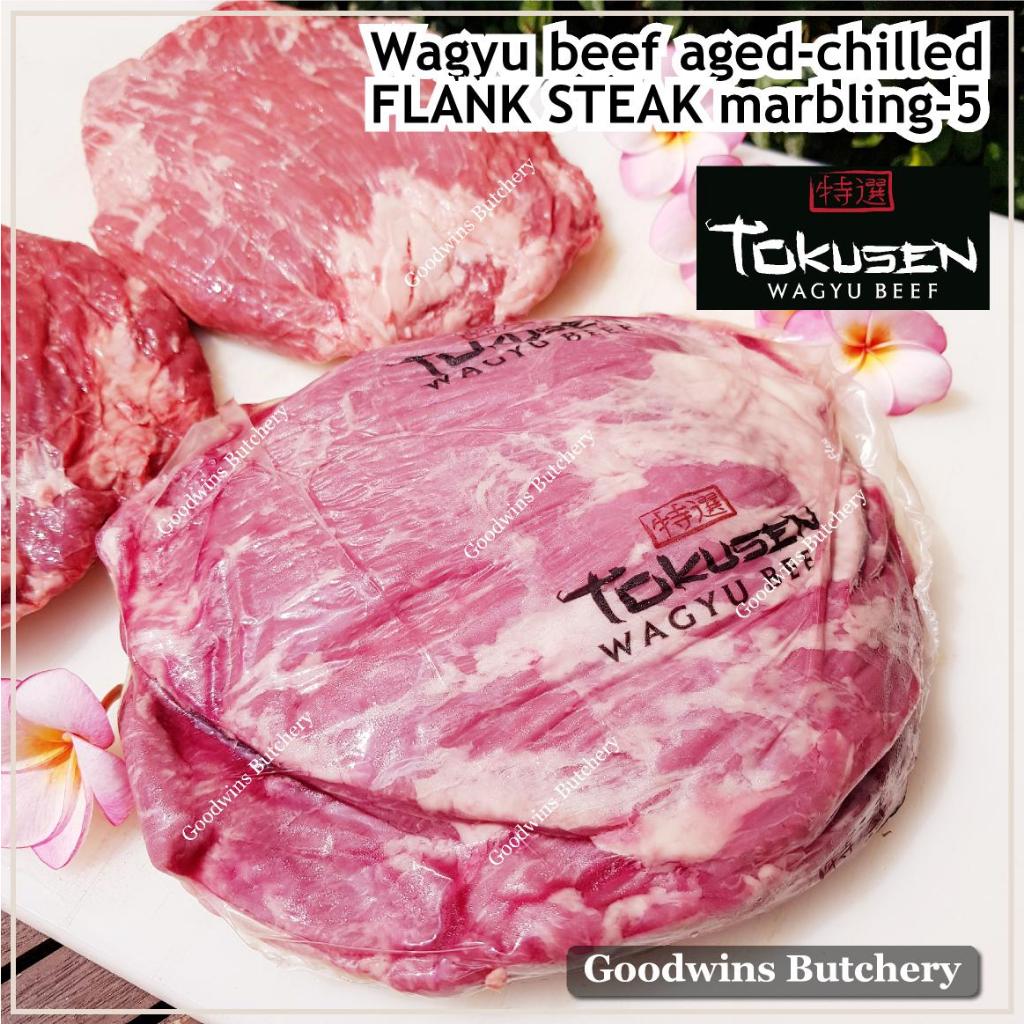 Jual Frozen Aged Wagyu Beef Tokusen FLANK STEAK Marbling MBS 5 Shopee